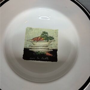 Vintage Crate&Barrel Trattoria Pasta Bowl Carrot 11 inches